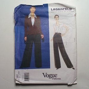Vogue Paris original lagerfeld sewing pattern 1861 Sz 8-10-12